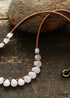 Boho Necklace, Blue Amazonite, Seed Beads Rose Quartz
